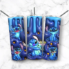 Stitch Tumbler Sublimation Design Download PNG, Inflated Stitch Tumbler Sublimation Wrap PNG